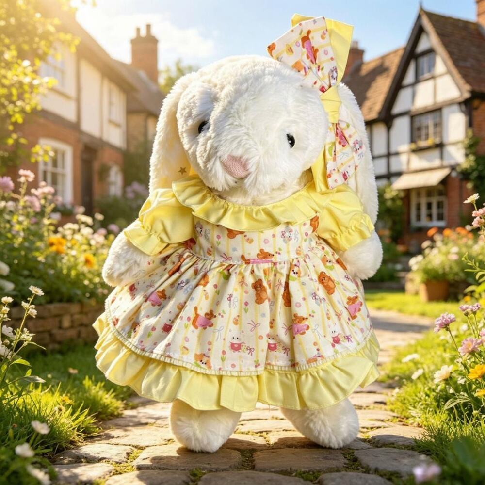 Medium Bartholomew Bear/Bashful Bunny cute clothes outfits–Academy Checked Dress